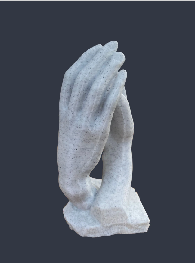 The Cathedral by Auguste Rodin Statue Replica 3D Printed