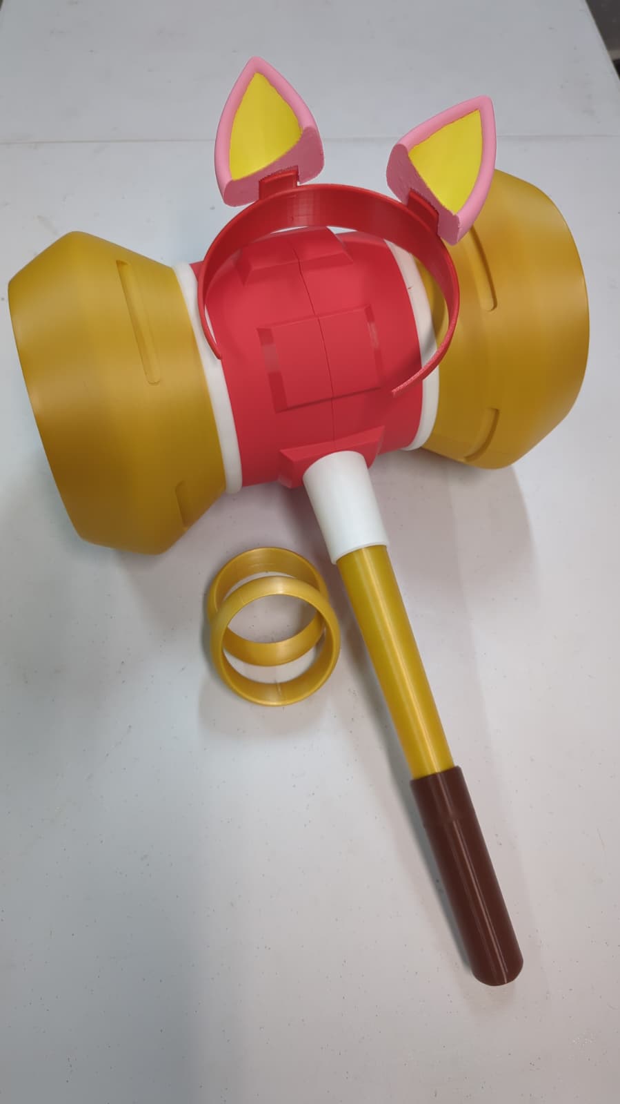 Amy Rose Cosplay Set – Golden Bracelet, Ear Headband & Piko Piko Hammer