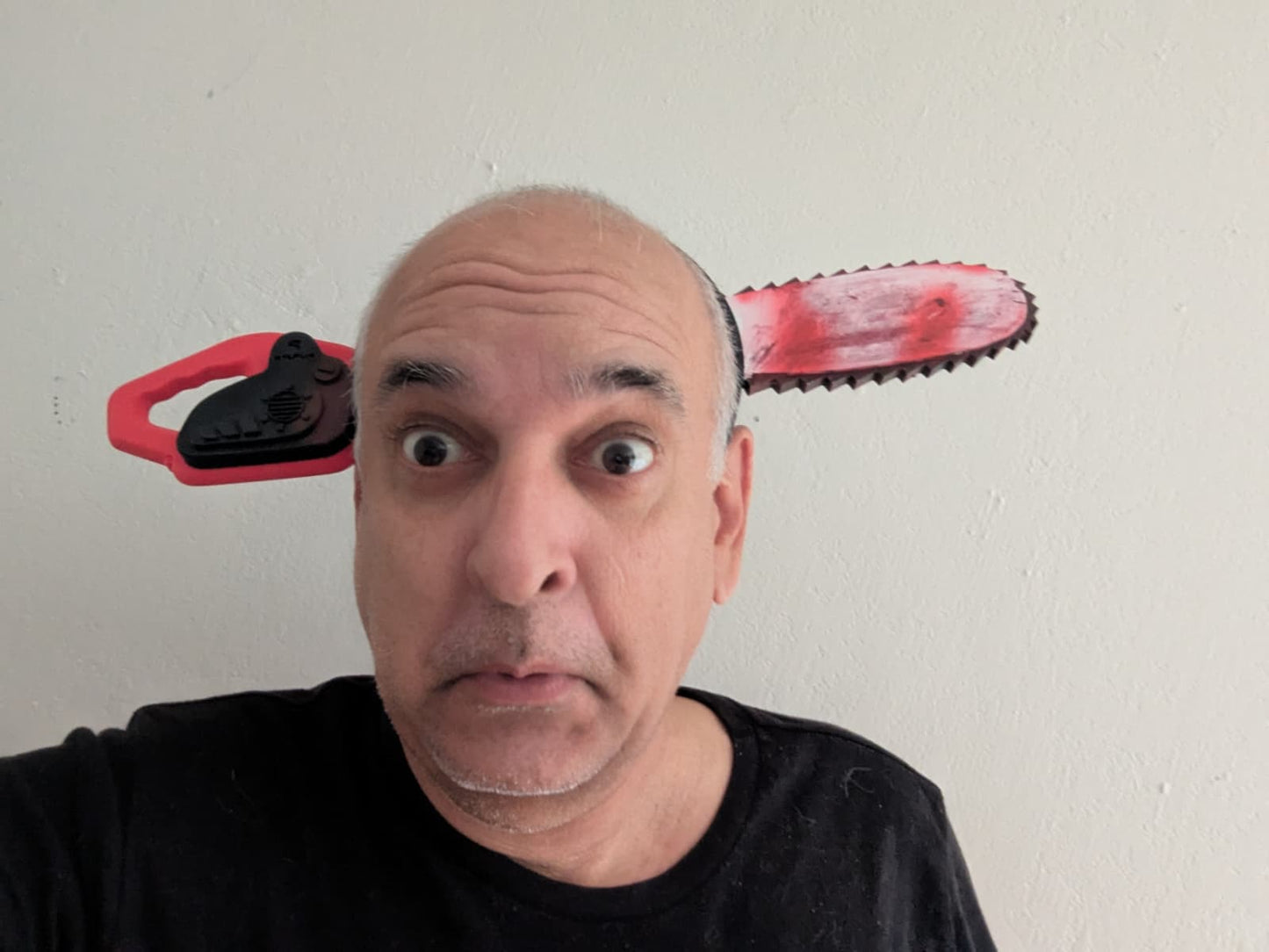 Brainwreck Chainsaw – Headband Prop | Bloody Chainsaw Head Halloween Costume Accessory