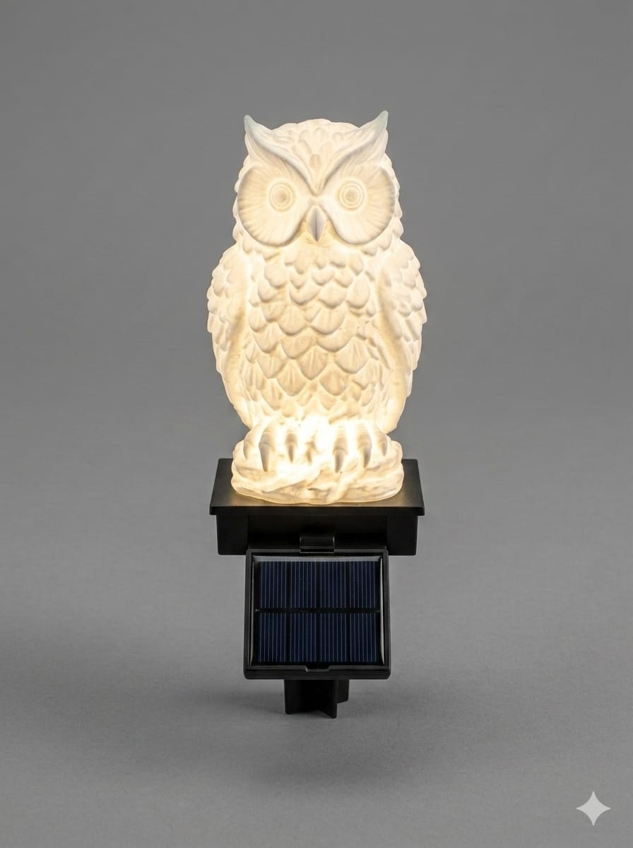 Solar Owl Garden Light, 3D Printed Owl Outdoor Decor, Waterproof LED Garden Lamp, Patio Yard Decoration, Eco Friendly Gift