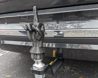 Hand Middle Finger Trailer Tow hook ball / hitch cover