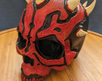 Hand-painted Darth Maul skull Trailer Tow hook ball / hitch cover