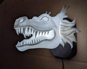 Shenron of Dragon Ball inspired wall trophy lamp to decorate your room: bedroom, playroom or office