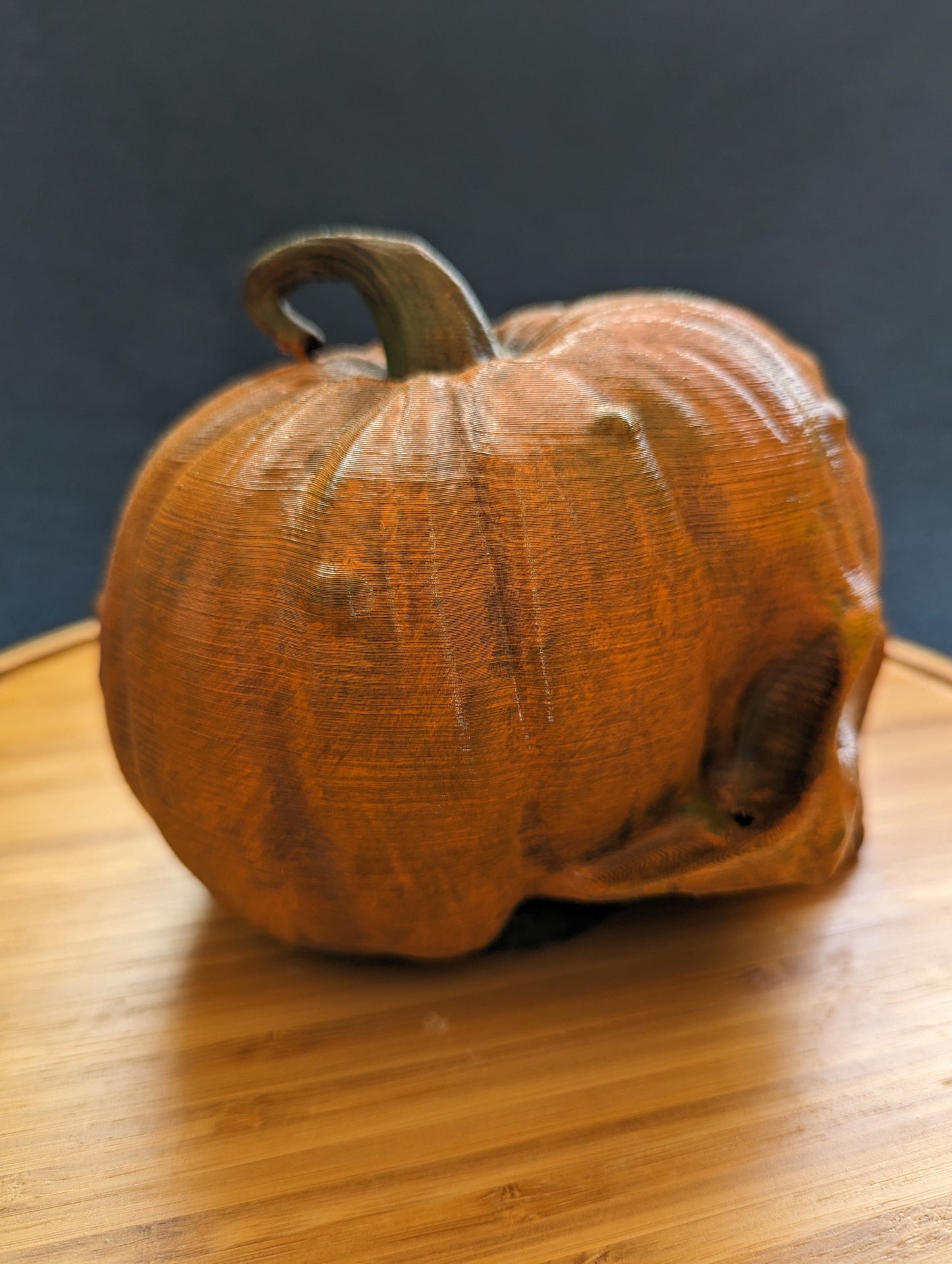 Hand-painted pumpkin skull Trailer Tow hook ball / hitch cover