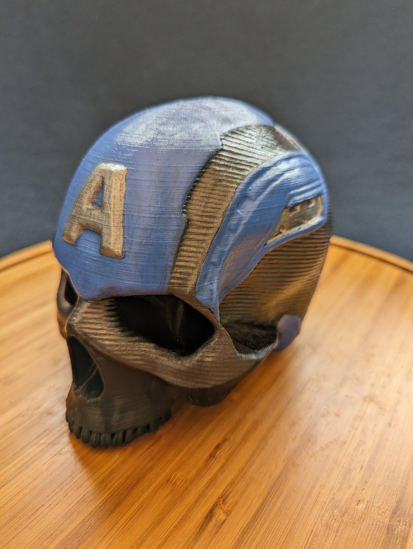 Hand-painted Captain America skull Trailer Tow hook ball / hitch cover