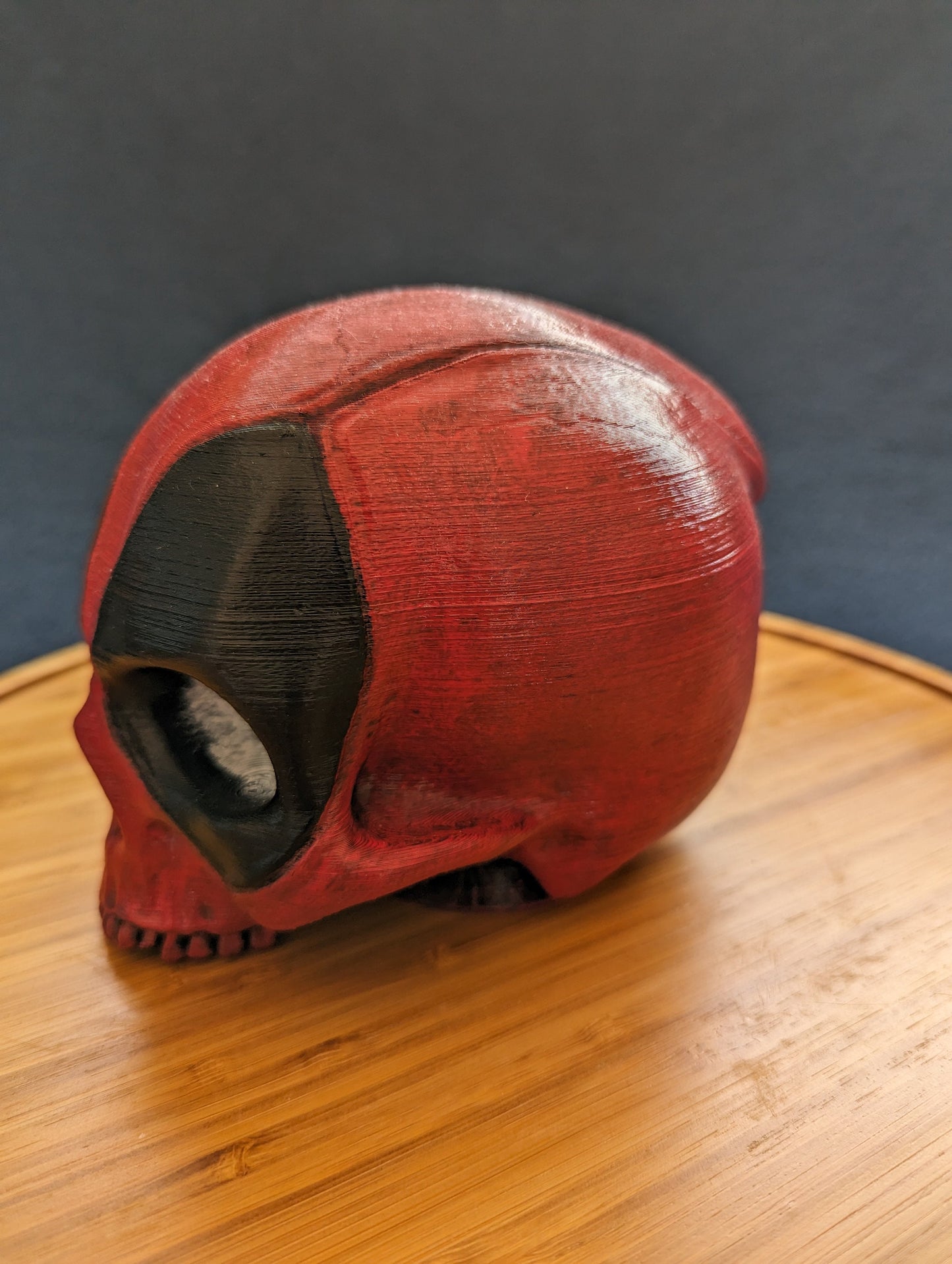 Hand-painted Deadpool skull Trailer Tow hook ball / hitch cover