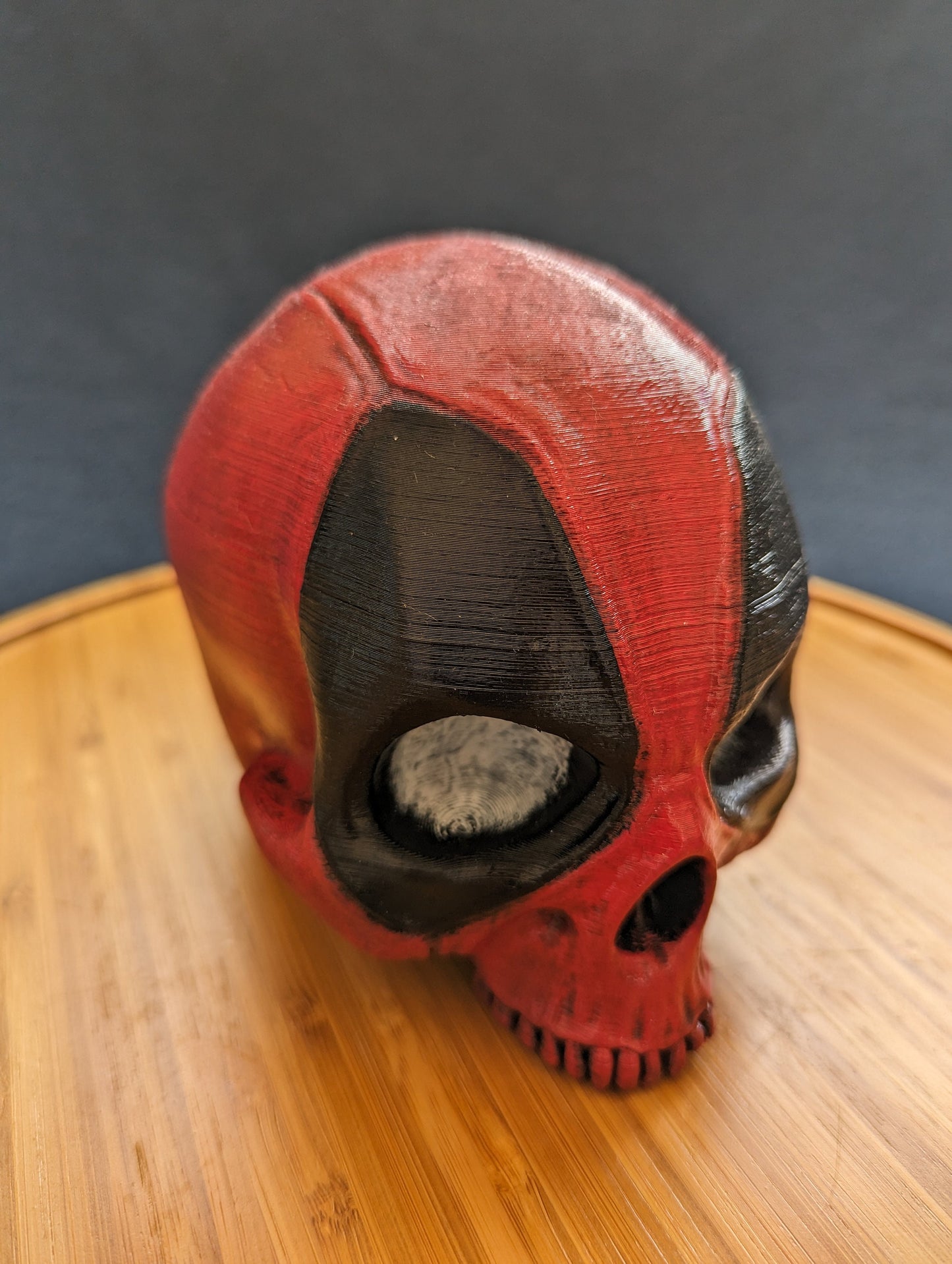 Hand-painted Deadpool skull Trailer Tow hook ball / hitch cover