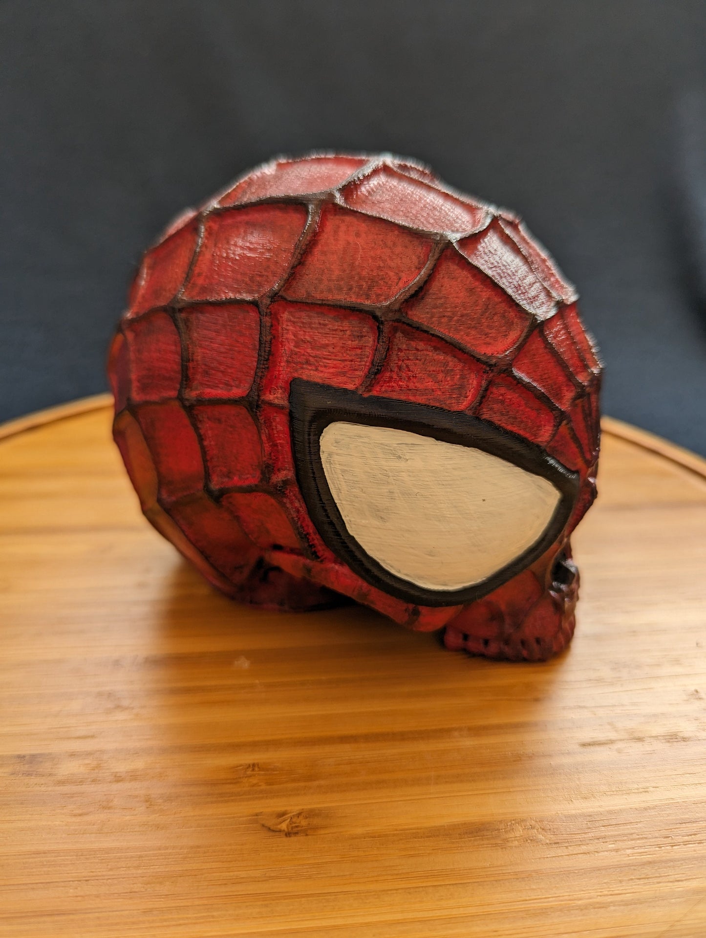 Hand-painted Spiderman skull Trailer Tow hook ball / hitch cover