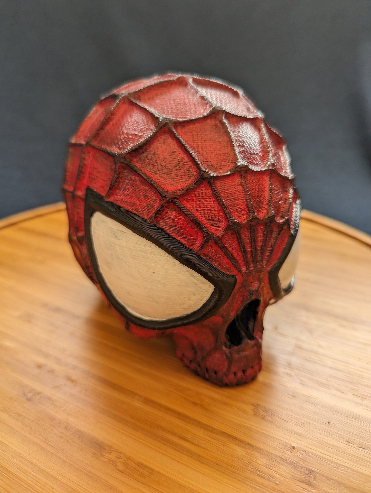 Hand-painted Spiderman skull Trailer Tow hook ball / hitch cover