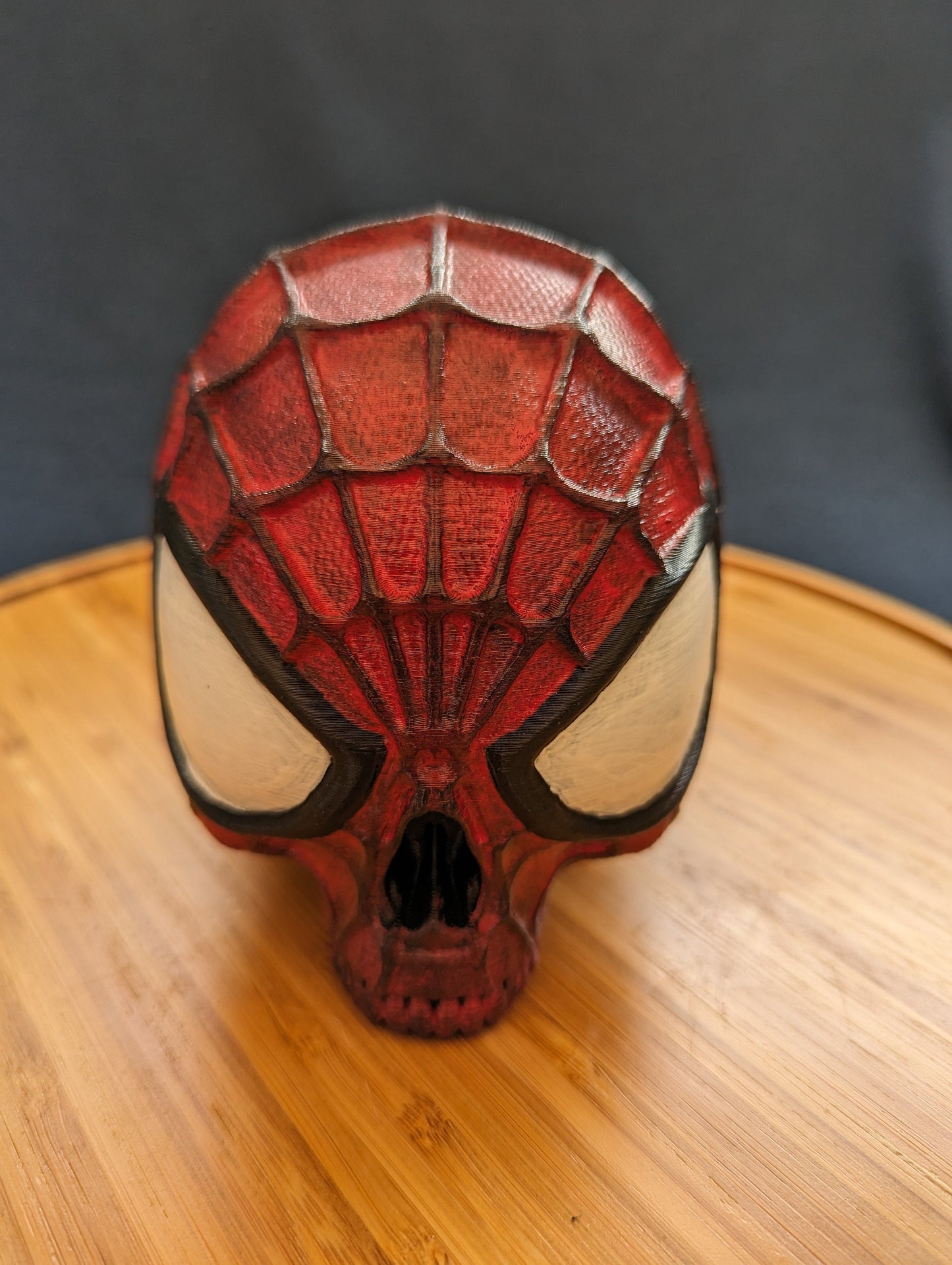 Hand-painted Spiderman skull Trailer Tow hook ball / hitch cover