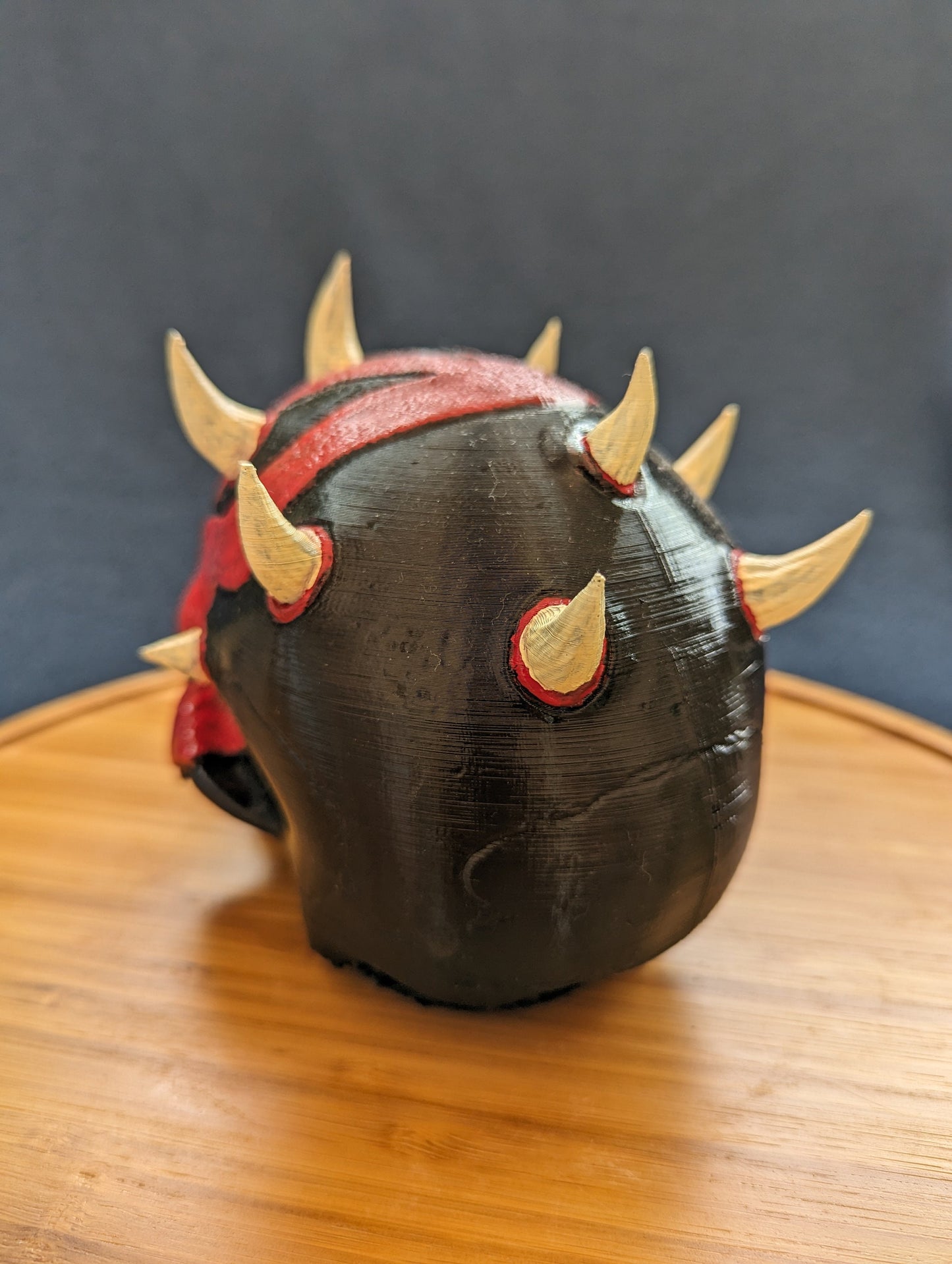 Hand-painted Darth Maul skull Trailer Tow hook ball / hitch cover