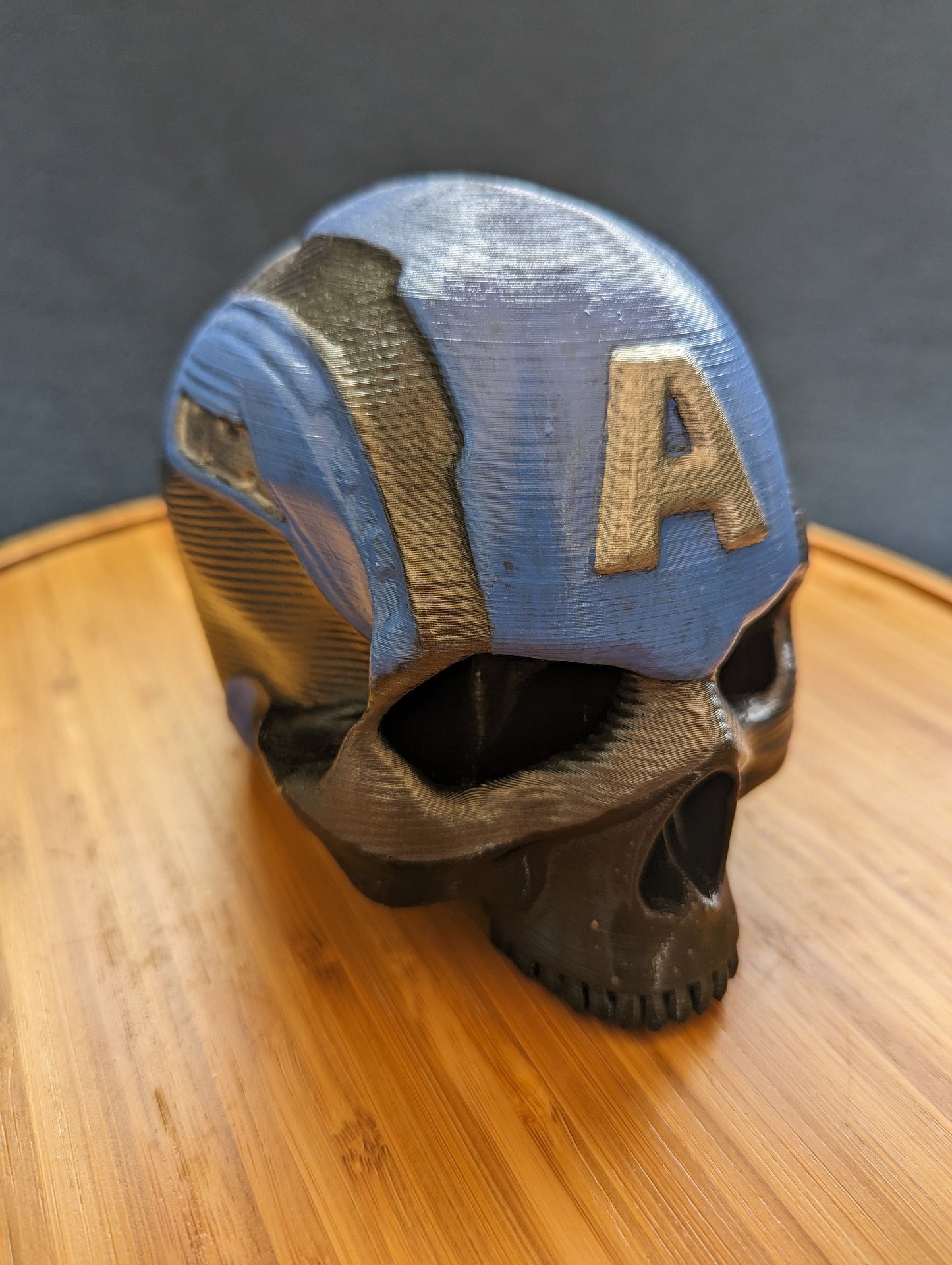 Hand-painted Captain America skull Trailer Tow hook ball / hitch cover