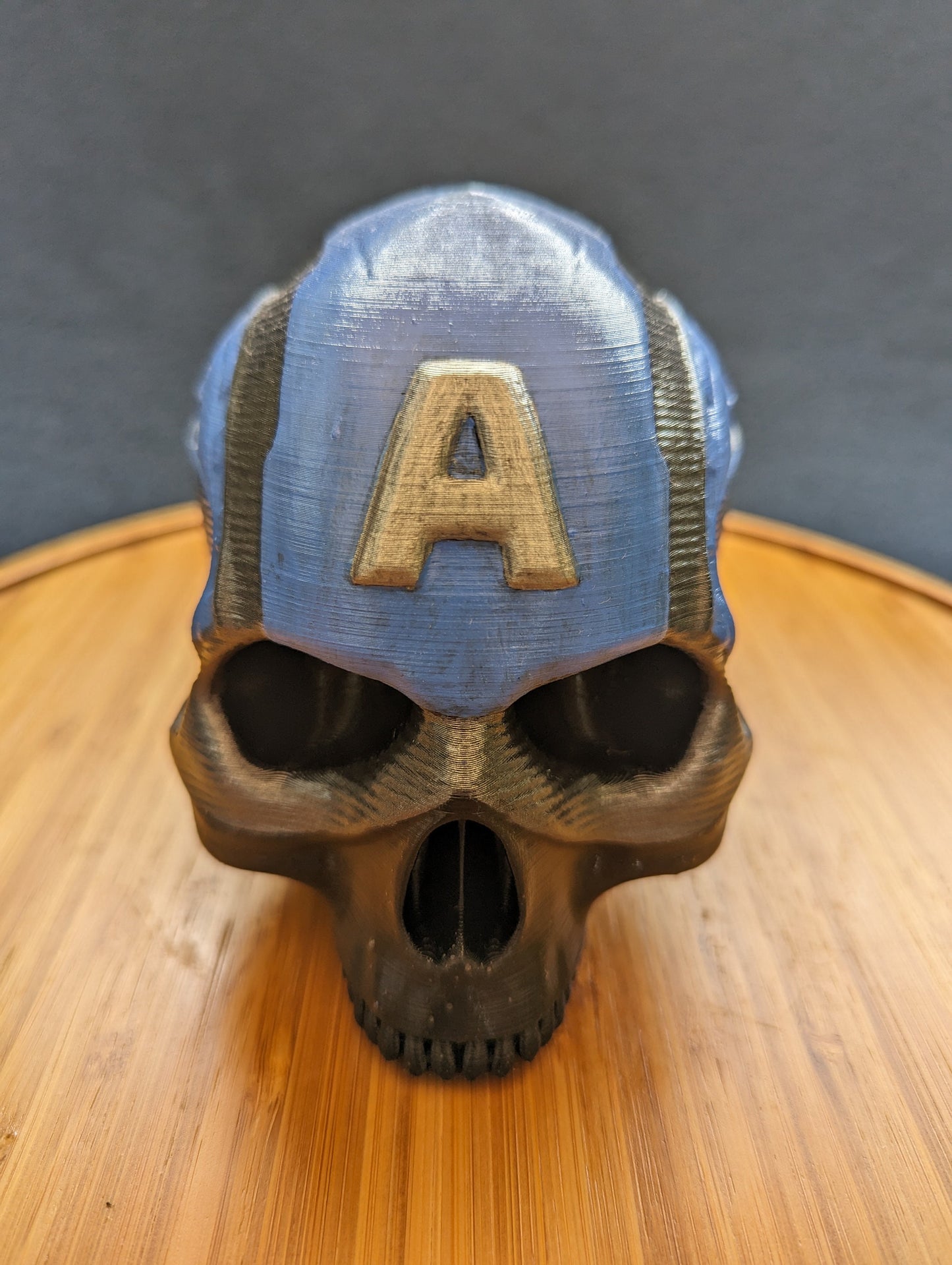Hand-painted Captain America skull Trailer Tow hook ball / hitch cover