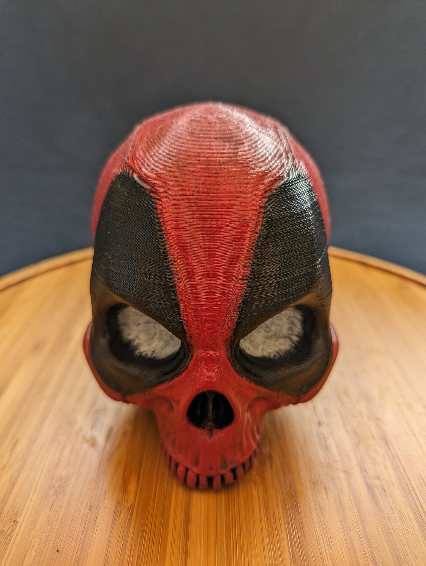 Hand-painted Deadpool skull Trailer Tow hook ball / hitch cover