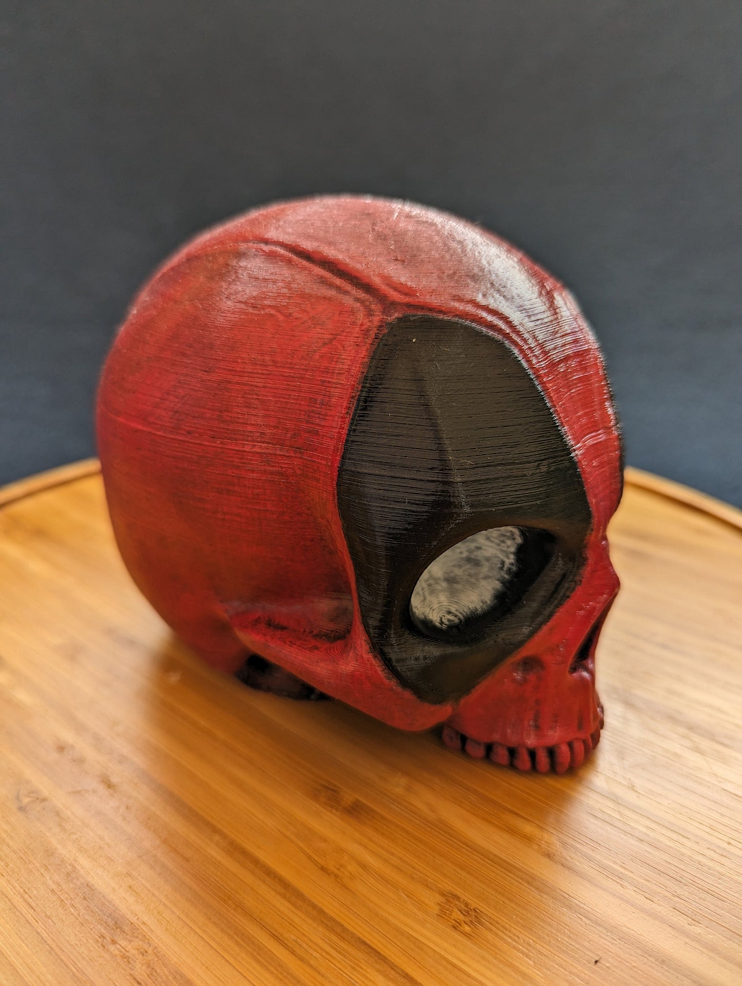 Hand-painted Deadpool skull Trailer Tow hook ball / hitch cover