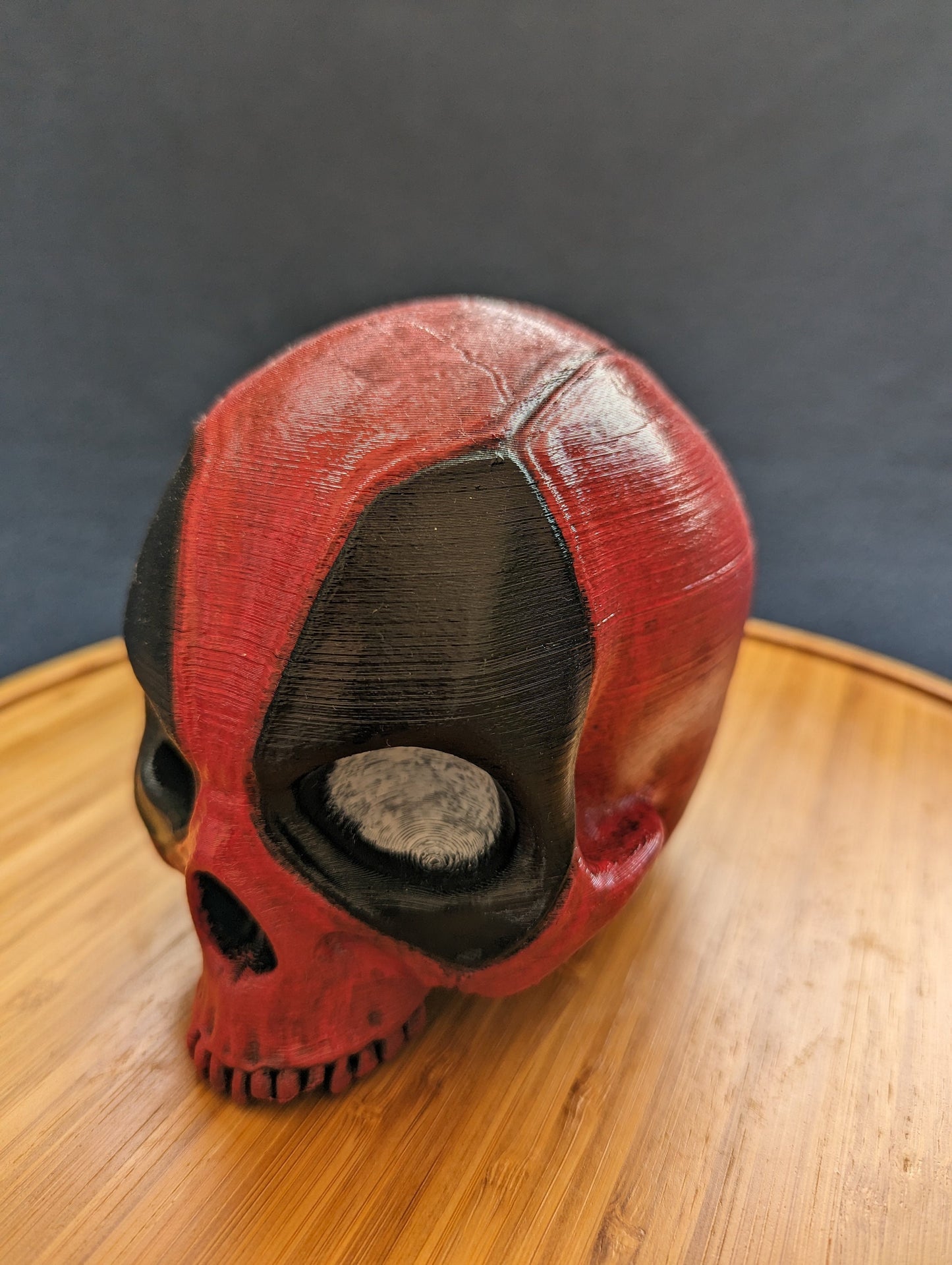 Hand-painted Deadpool skull Trailer Tow hook ball / hitch cover