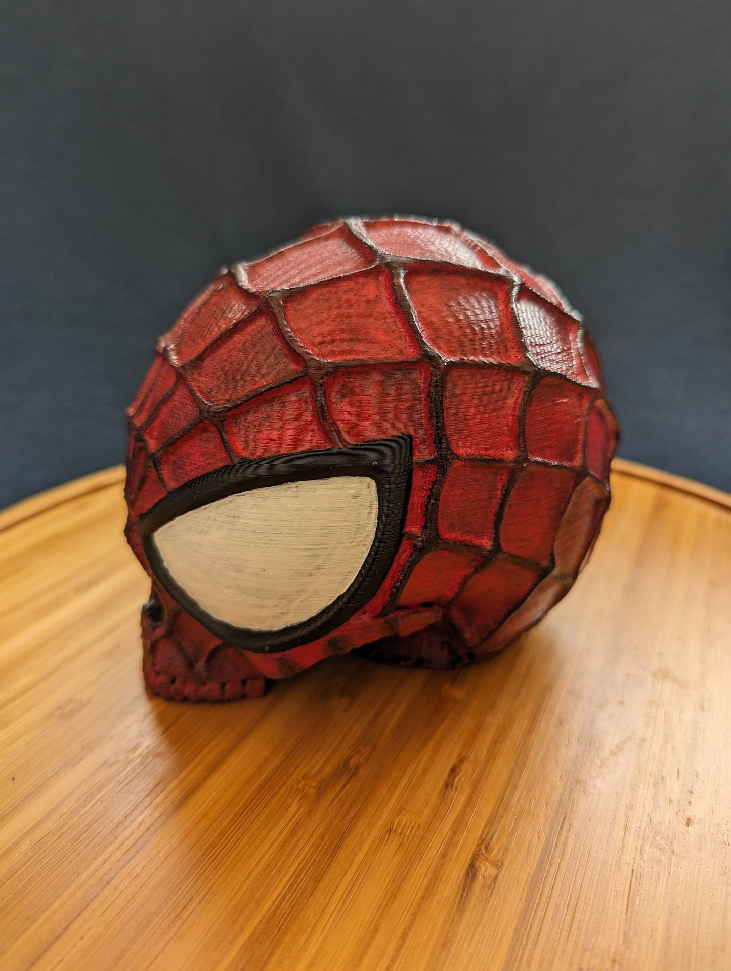 Hand-painted Spiderman skull Trailer Tow hook ball / hitch cover