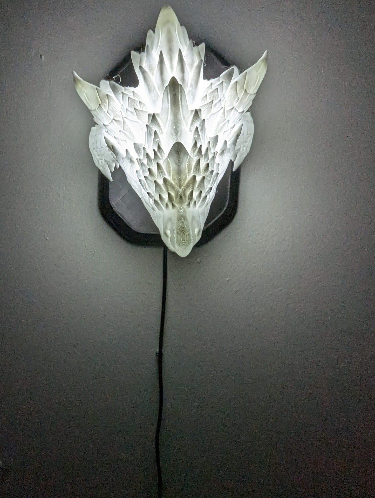 Monster Hunter Rathalos inspired wall trophy lamp to decorate your room bedroom, playroom or office