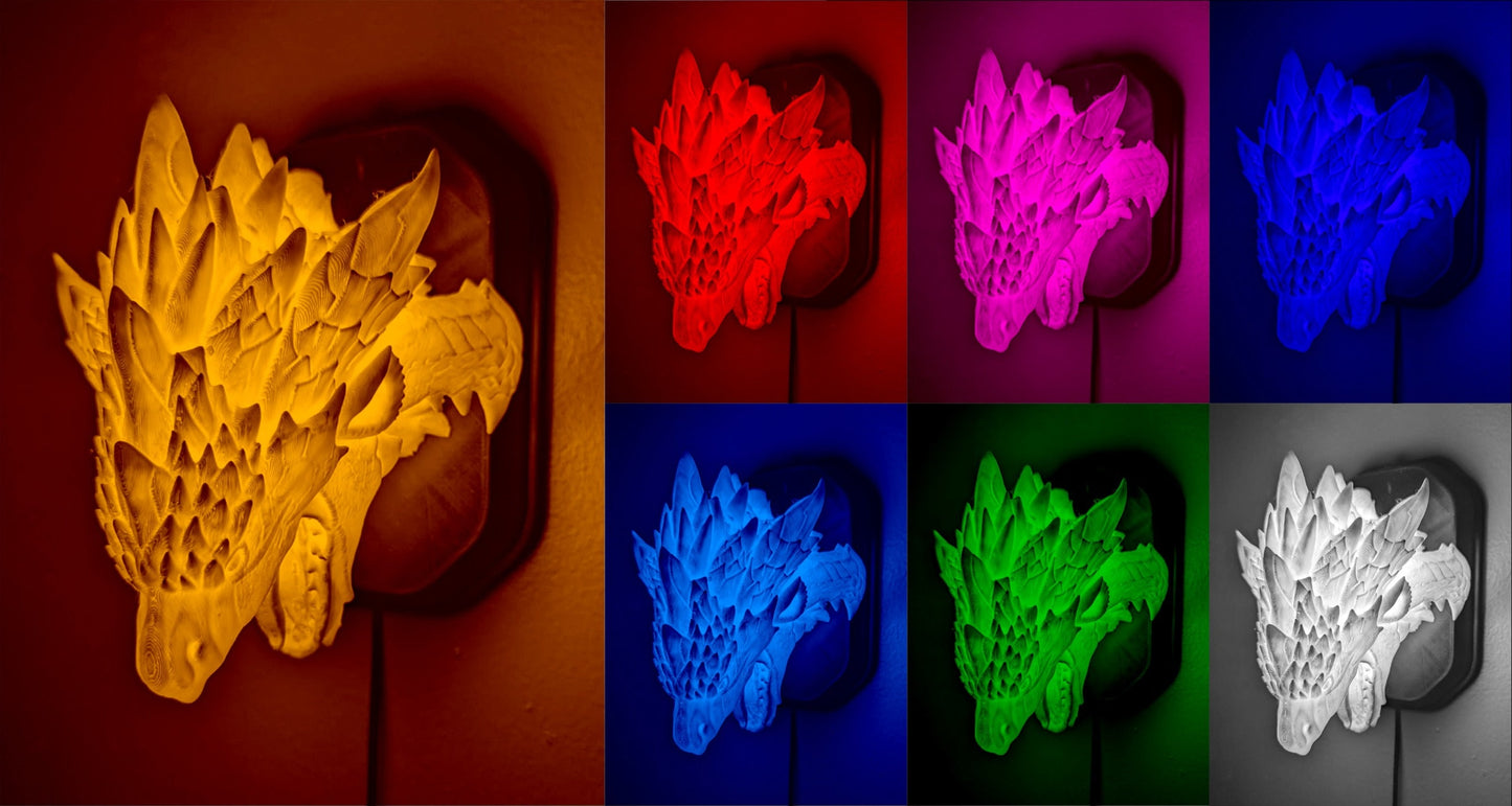 Monster Hunter Rathalos inspired wall trophy lamp to decorate your room bedroom, playroom or office