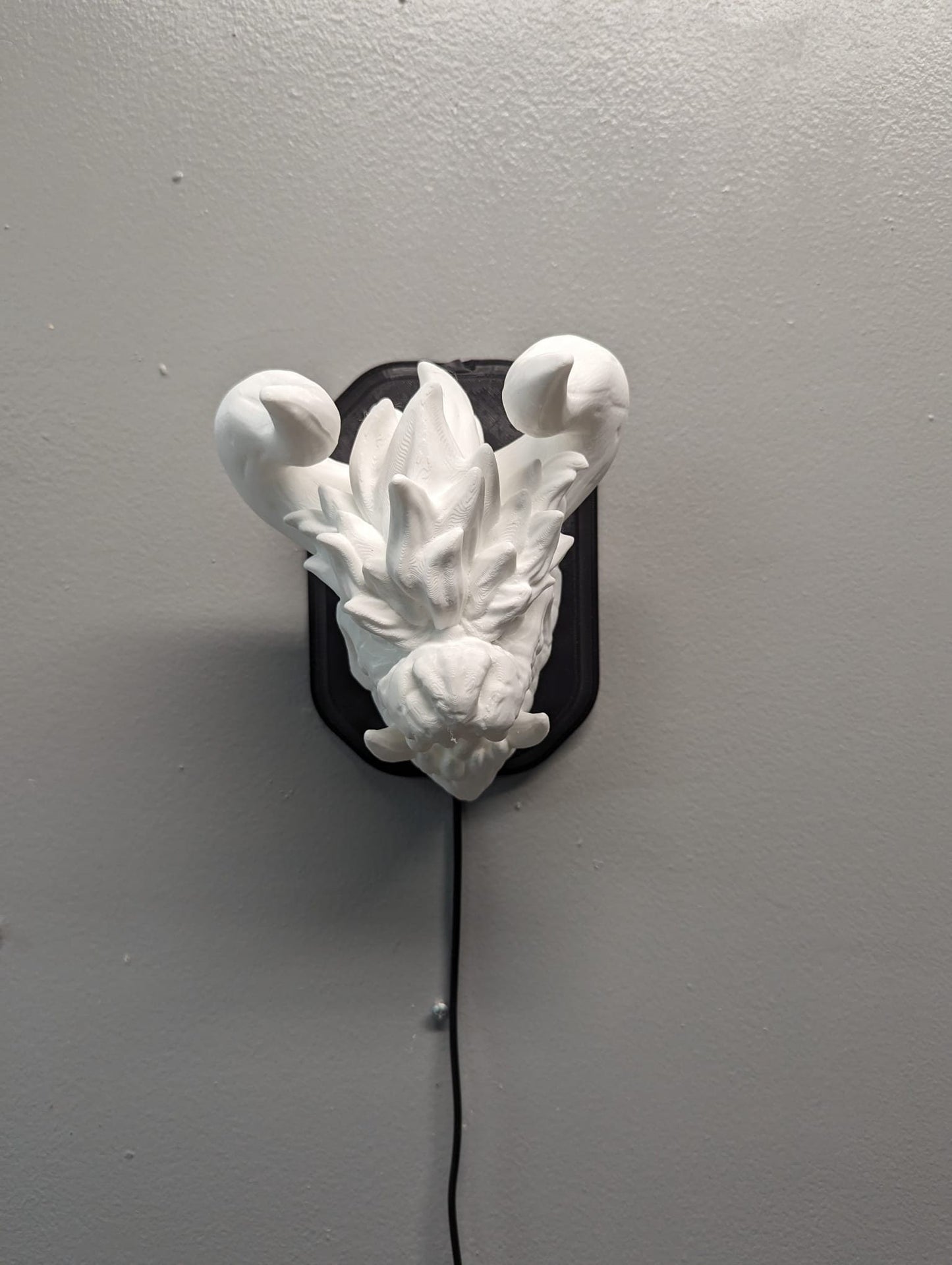 Bowser Amiibo from Super Mario Bros inspired wall trophy lamp to decorate your room: bedroom, playroom or office