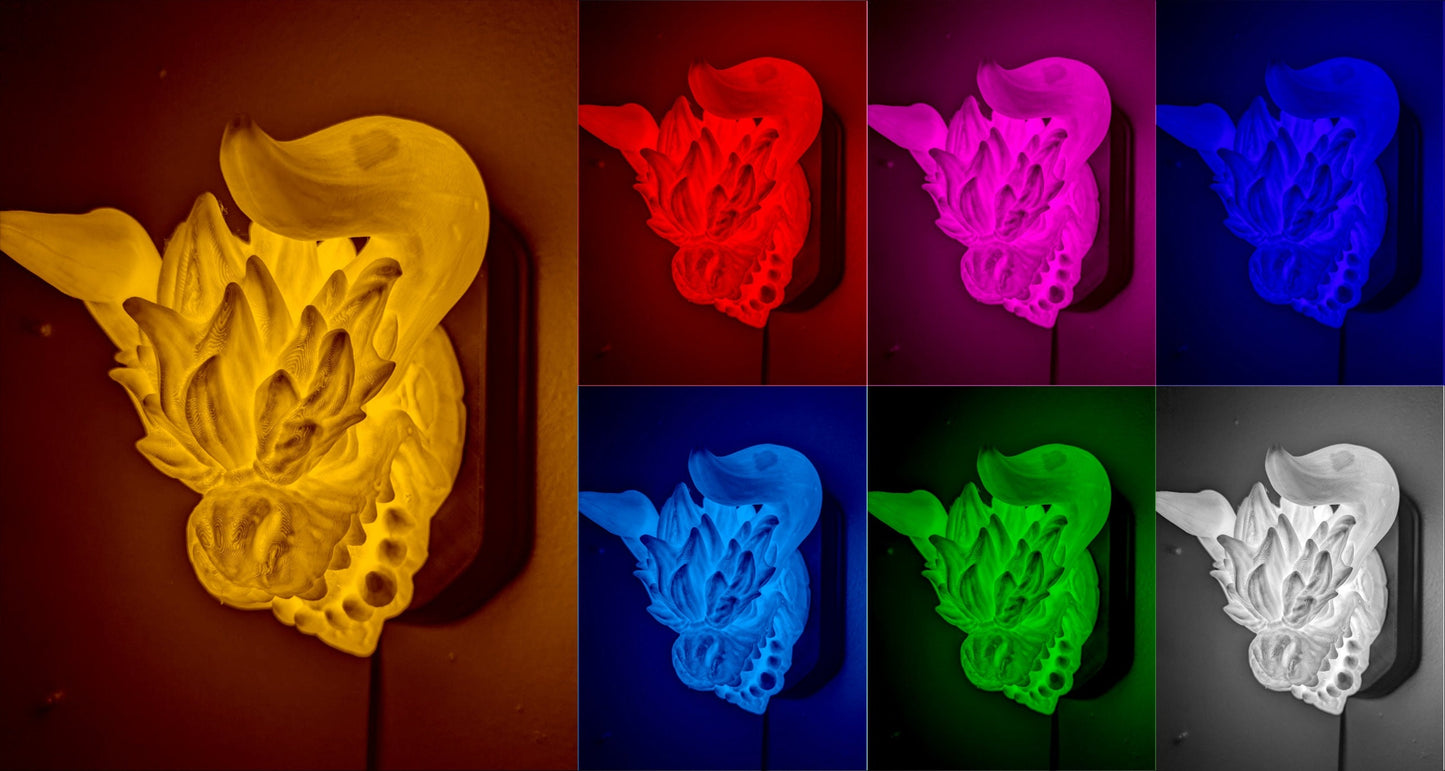 Bowser Amiibo from Super Mario Bros inspired wall trophy lamp to decorate your room: bedroom, playroom or office
