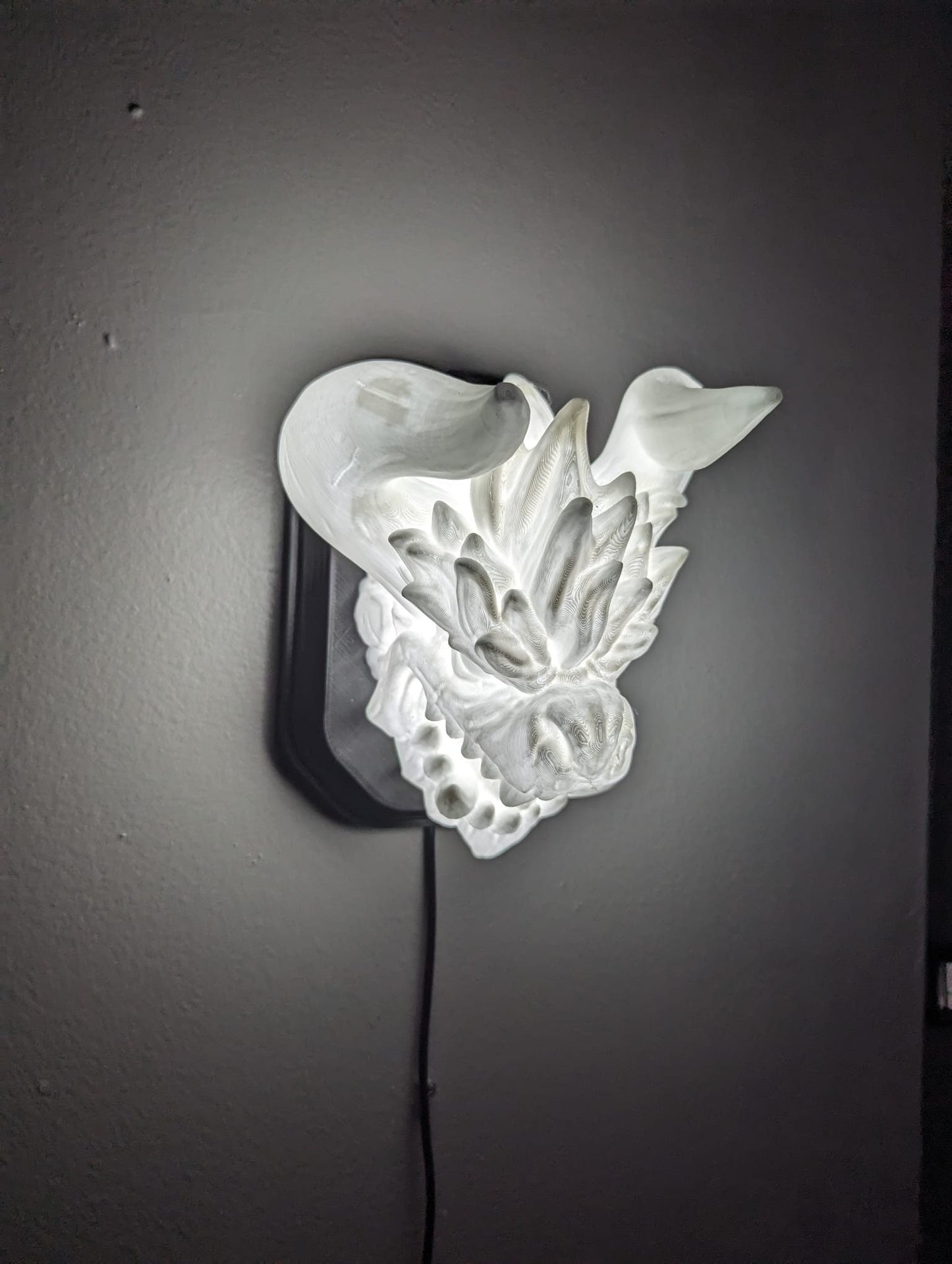Bowser Amiibo from Super Mario Bros inspired wall trophy lamp to decorate your room: bedroom, playroom or office