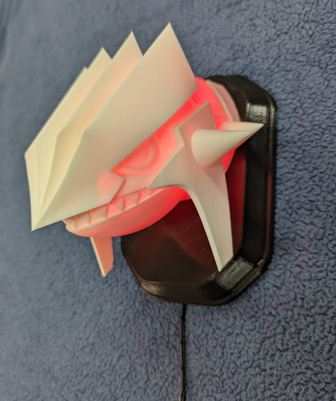 Pokemon's Groudon inspired wall trophy lamp to decorate your room: bedroom, playroom or office.