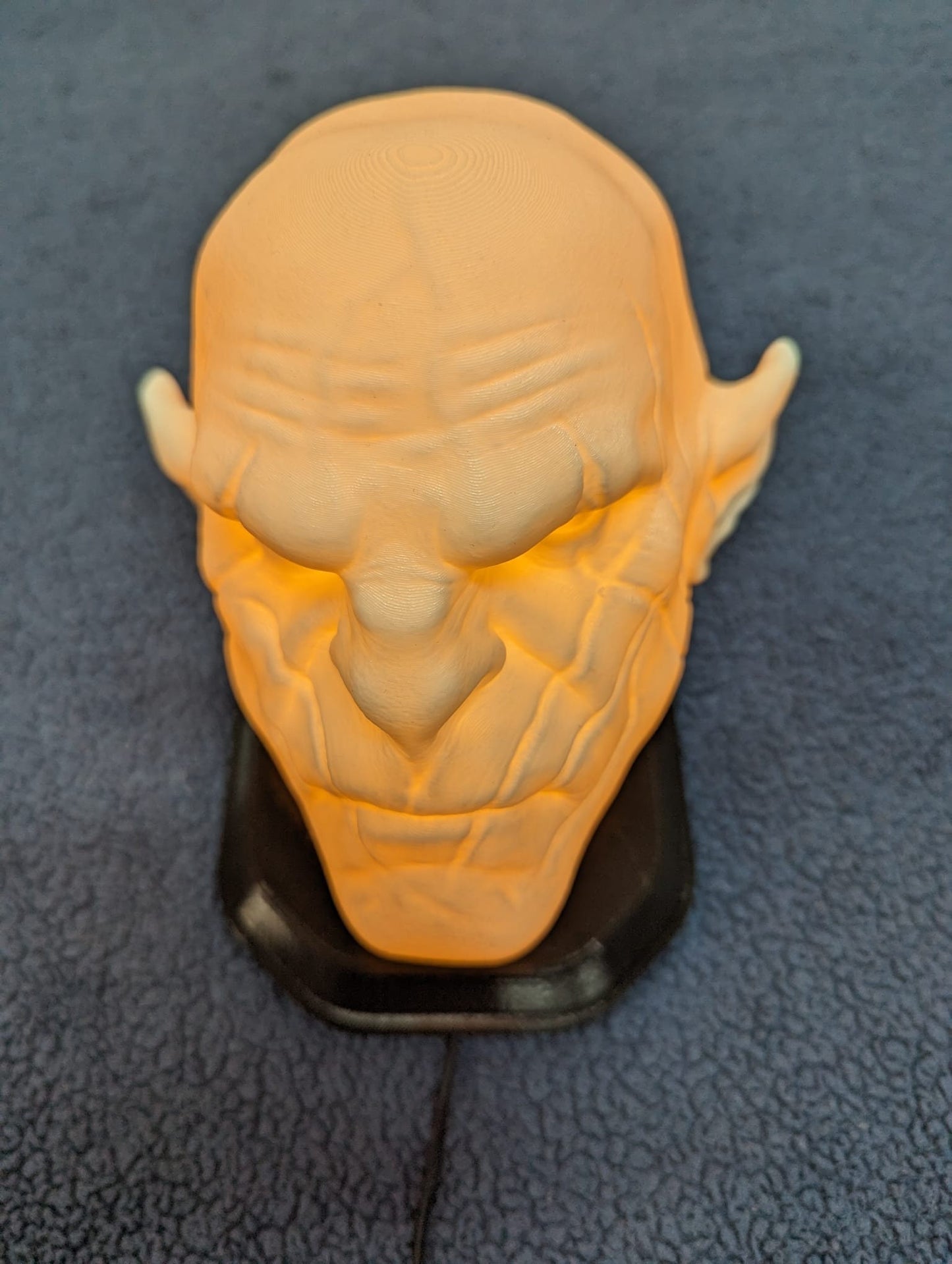 Lord of the Rings Azog inspired wall trophy lamp to decorate your room: bedroom, playroom or office.