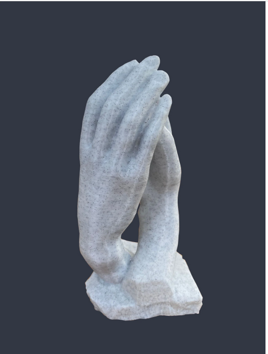 The Cathedral by Auguste Rodin Statue Replica 3D Printed