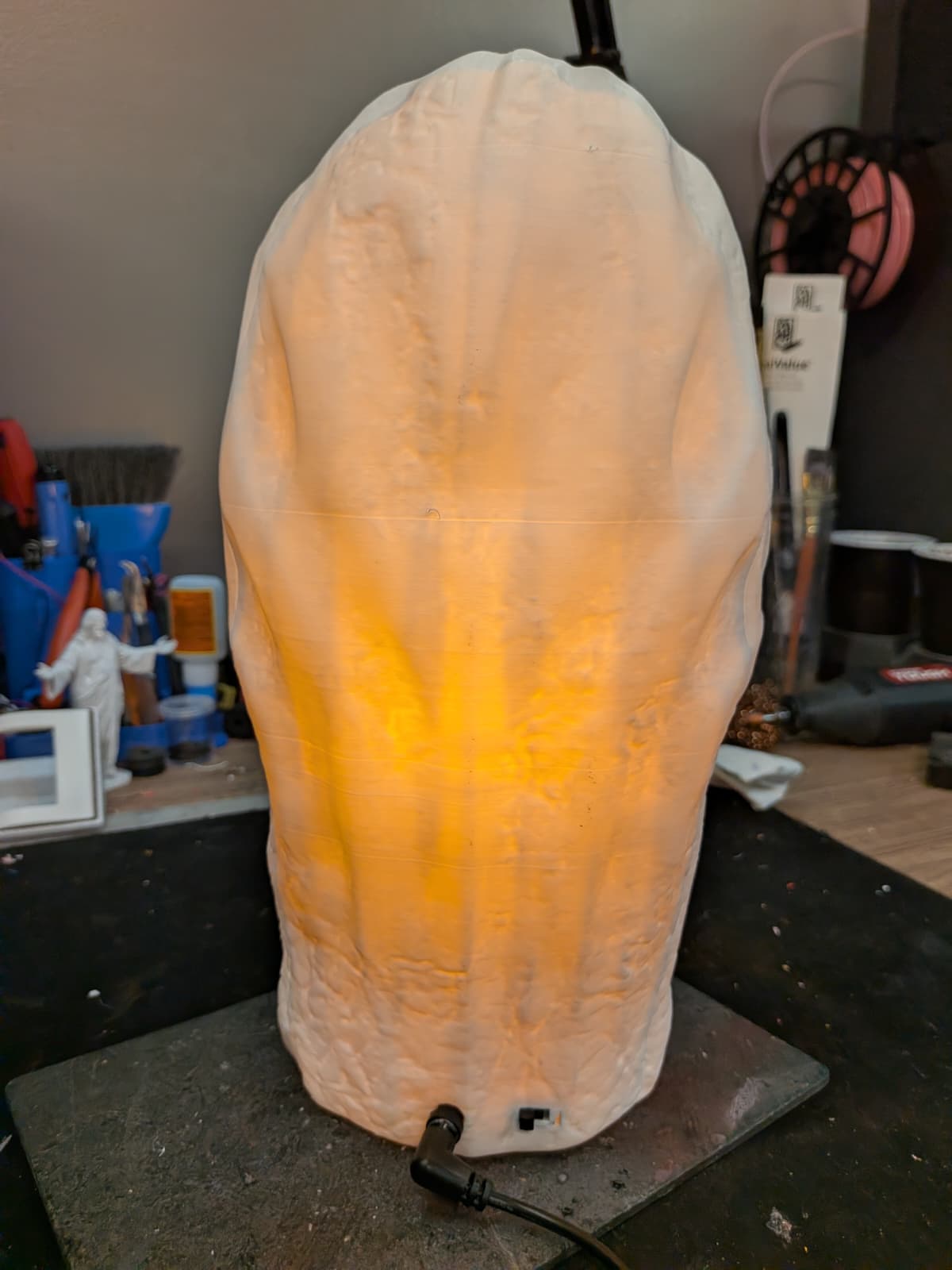 Venus Shell Lamp | 3D Printed Art Deco Light | Renaissance Inspired LED Table Lamp | Mythology Decor | 30cm Tall | Includes 12V Power Supply