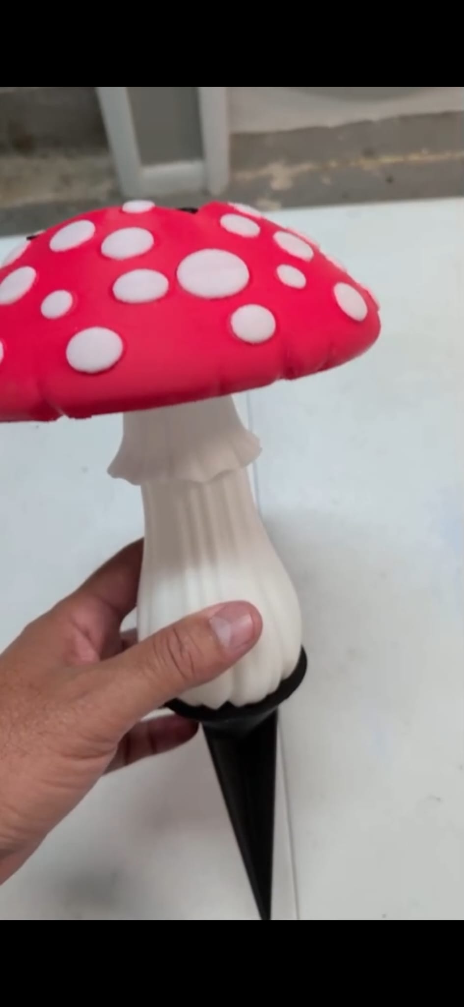Solar Mushroom Garden Light, 2-in-1 Outdoor & Table Lamp, 3D Printed Fairy Garden Decor, LED Patio Light, Woodland Gift