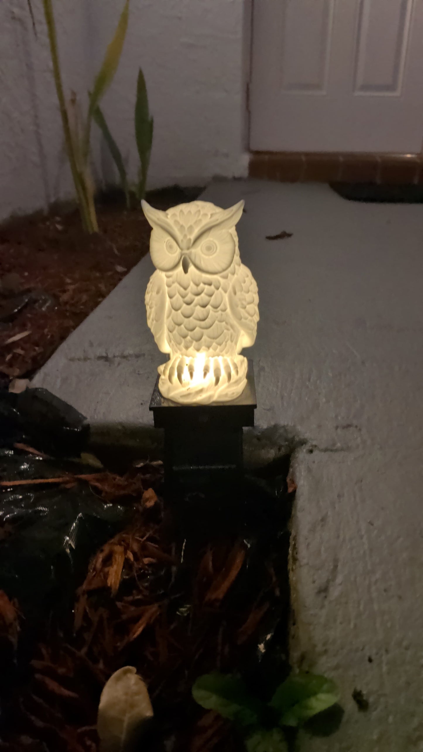 Solar Owl Garden Light, 3D Printed Owl Outdoor Decor, Waterproof LED Garden Lamp, Patio Yard Decoration, Eco Friendly Gift