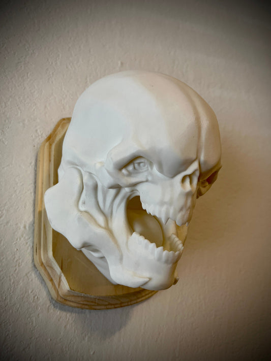 Doom Eternal Hell Knight inspired wall trophy lamp to decorate your room: bedroom, playroom or office.
