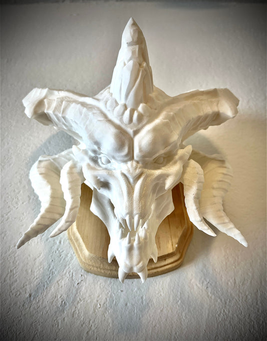 Diablo inspired wall trophy lamp to decorate your room: bedroom, playroom or office.