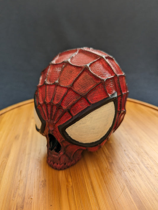 Hand-painted Spiderman skull Trailer Tow hook ball / hitch cover