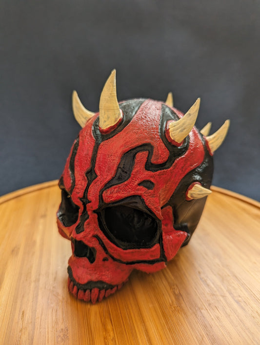 Hand-painted Darth Maul skull Trailer Tow hook ball / hitch cover