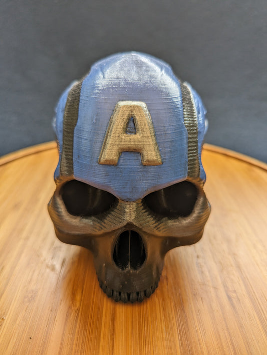 Hand-painted Captain America skull Trailer Tow hook ball / hitch cover