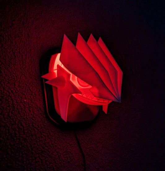 Pokemon's Groudon inspired wall trophy lamp to decorate your room: bedroom, playroom or office.