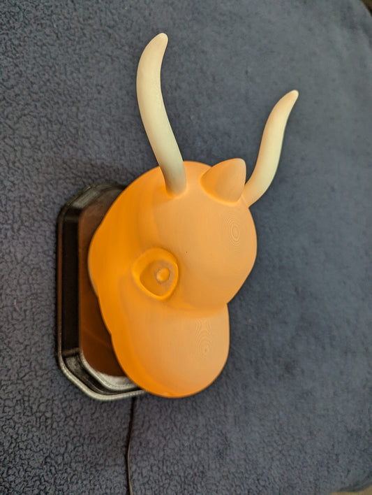 Pokemon's Dragonite inspired wall trophy lamp to decorate your room: bedroom, playroom or office.